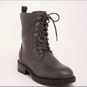 Torrid Metal Heel Combat Boots
